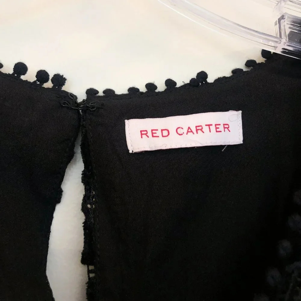 Red Carter Cold Shoulder Black Lace Mini Dress 6 - Picture 6 of 9